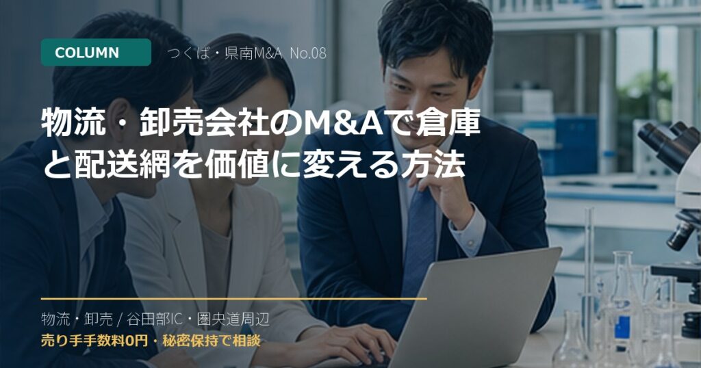 物流・卸売会社のM&Aで倉庫と配送網を価値に変える方法のアイキャッチ画像